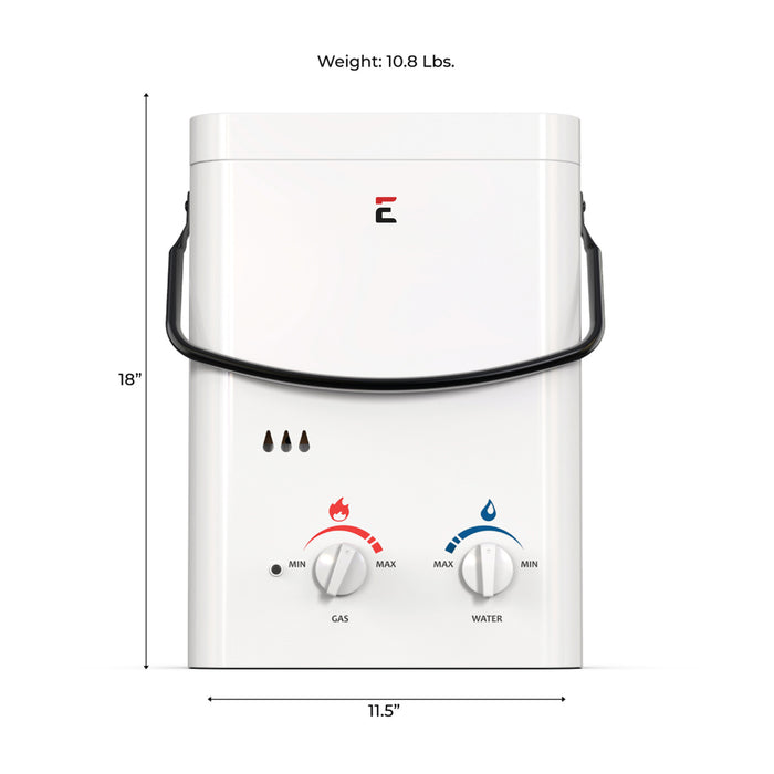 Eccotemp 5L Portable Outdoor Tankless Water Heater w/ EccoFlo Diaphragm 12V Pump and Strainer