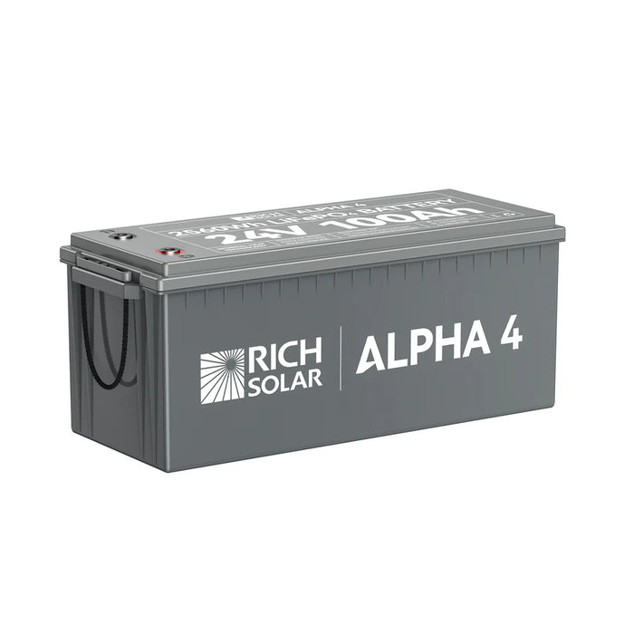 ALPHA | 24V 100Ah LiFePO4 Battery | Powerful 24V Lithium Battery for RVs, Trailers, Vans, Boats, Off-Grid | 5,000/4,000 Lifetime Cycles | Bluetooth and Internal Heat Technology