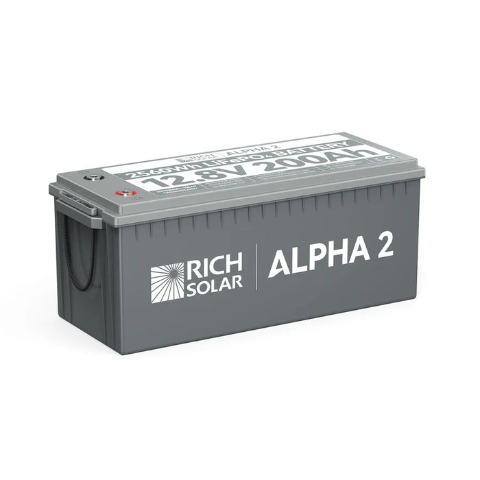 ALPHA 2 | 12V 200Ah LiFePO4 Battery | Powerful 12V Lithium Battery for RVs, Trailers, Vans, Boats, Off-Grid | 5,000/4000/7000 Lifetime Cycles | Bluetooth and Internal Heat Technology