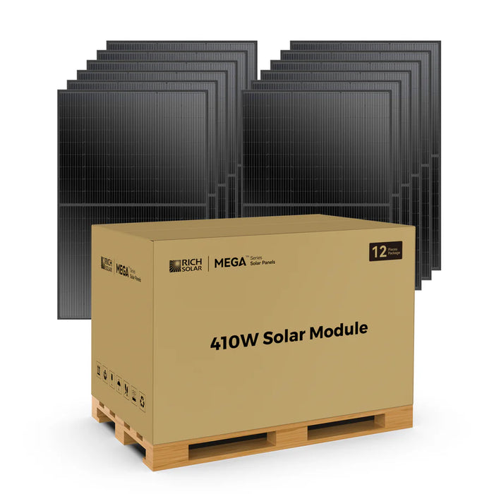 MEGA 410 | 410 Watt Solar Panel | Premium Grid-tie or Off-grid Solar Panel for Residential, Commercial, Agriculture | 25-Year Output Warranty | UL Certified
