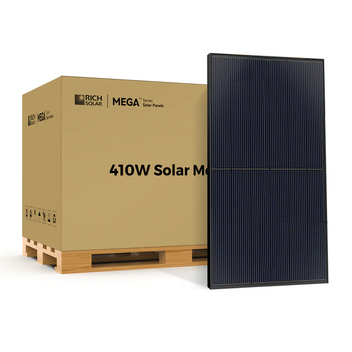 MEGA 410 | 410 Watt Solar Panel | Premium Grid-tie or Off-grid Solar Panel for Residential, Commercial, Agriculture | 25-Year Output Warranty | UL Certified