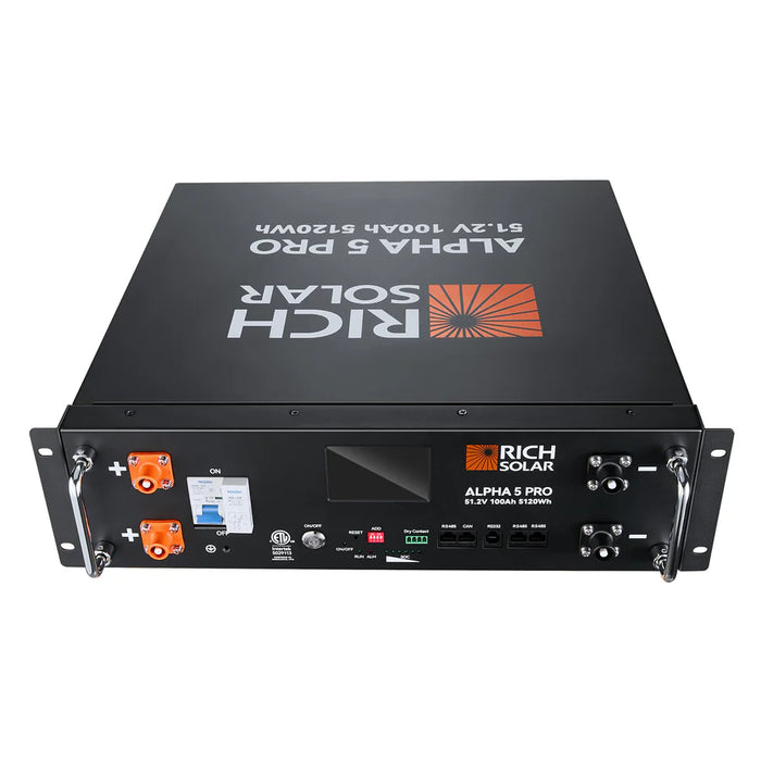 ALPHA 5 PRO | 51.2V 100Ah LiFePO4 Battery | Premium 48V Server Rack Lithium Battery for Residential, Commercial, RVs, Off-Grid | 7,000 Lifetime Cycles | 10 Year Warranty | UL1973, UL9540A Certified | BACKORDER