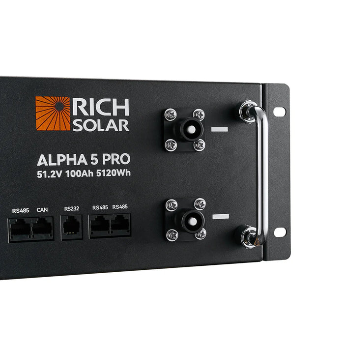 ALPHA 5 PRO | 51.2V 100Ah LiFePO4 Battery | Premium 48V Server Rack Lithium Battery for Residential, Commercial, RVs, Off-Grid | 7,000 Lifetime Cycles | 10 Year Warranty | UL1973, UL9540A Certified | BACKORDER