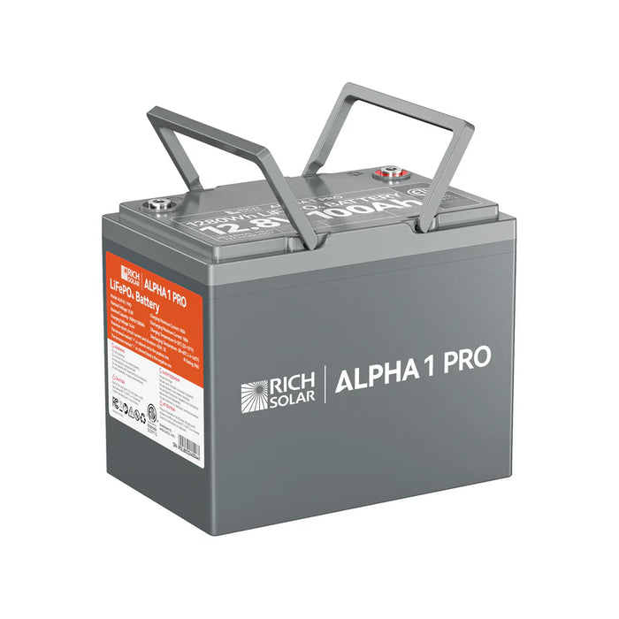 ALPHA  | 12V 100Ah LiFePO4 Battery | Premium 12V Lithium Battery for Off-Grid, RVs, Boats | 5,000/4,000/7,000 Lifetime Cycles | 10-Year Warranty | UL1973 Certified