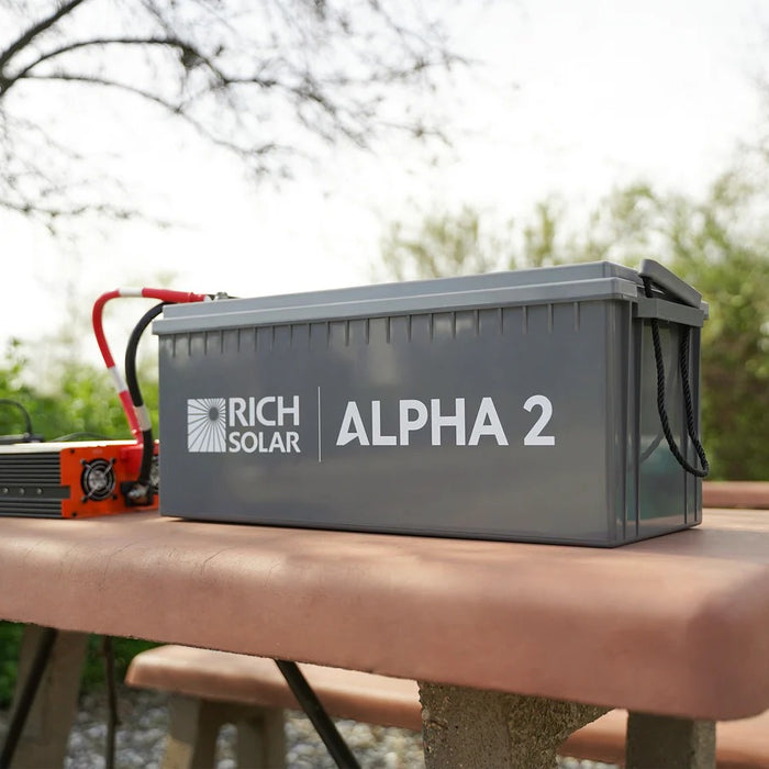 ALPHA 2 | 12V 200Ah LiFePO4 Battery | Powerful 12V Lithium Battery for RVs, Trailers, Vans, Boats, Off-Grid | 5,000/4000/7000 Lifetime Cycles | Bluetooth and Internal Heat Technology
