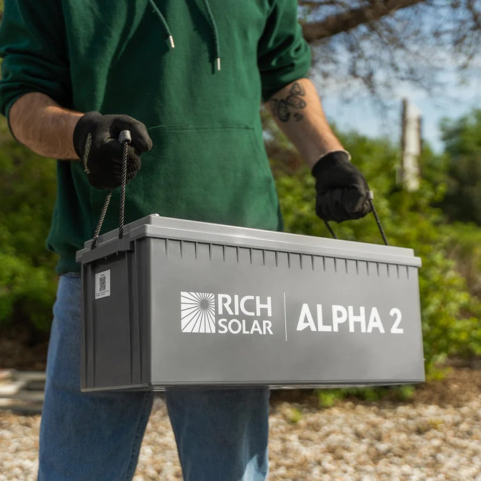 ALPHA 2 | 12V 200Ah LiFePO4 Battery | Powerful 12V Lithium Battery for RVs, Trailers, Vans, Boats, Off-Grid | 5,000/4000/7000 Lifetime Cycles | Bluetooth and Internal Heat Technology