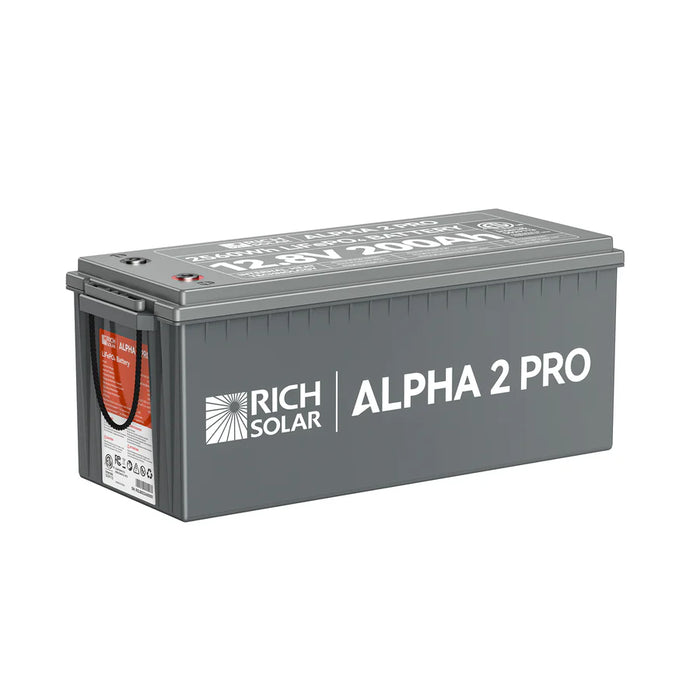 ALPHA 2 | 12V 200Ah LiFePO4 Battery | Powerful 12V Lithium Battery for RVs, Trailers, Vans, Boats, Off-Grid | 5,000/4000/7000 Lifetime Cycles | Bluetooth and Internal Heat Technology