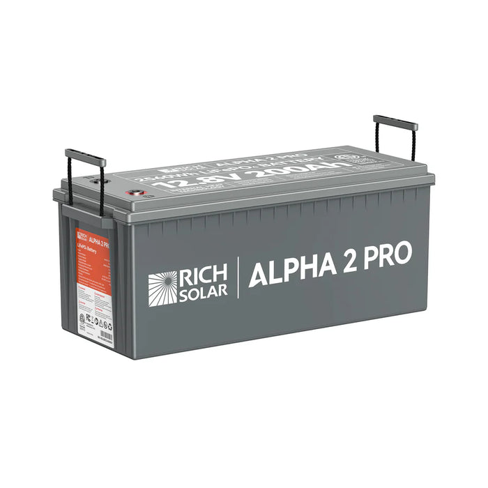 ALPHA 2 | 12V 200Ah LiFePO4 Battery | Powerful 12V Lithium Battery for RVs, Trailers, Vans, Boats, Off-Grid | 5,000/4000/7000 Lifetime Cycles | Bluetooth and Internal Heat Technology