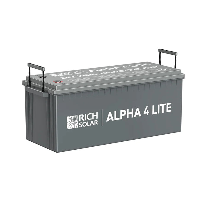 ALPHA | 24V 100Ah LiFePO4 Battery | Powerful 24V Lithium Battery for RVs, Trailers, Vans, Boats, Off-Grid | 5,000/4,000 Lifetime Cycles | Bluetooth and Internal Heat Technology