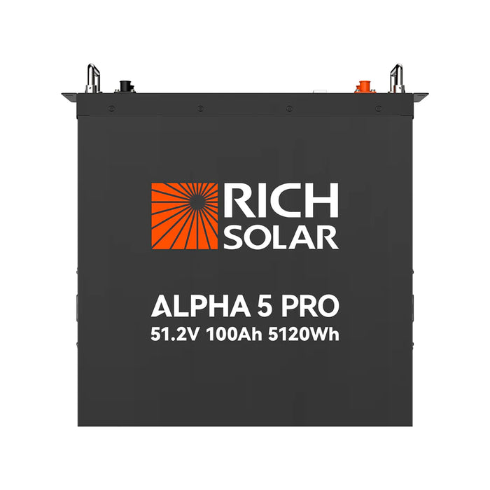 ALPHA 5 PRO | 51.2V 100Ah LiFePO4 Battery | Premium 48V Server Rack Lithium Battery for Residential, Commercial, RVs, Off-Grid | 7,000 Lifetime Cycles | 10 Year Warranty | UL1973, UL9540A Certified | BACKORDER
