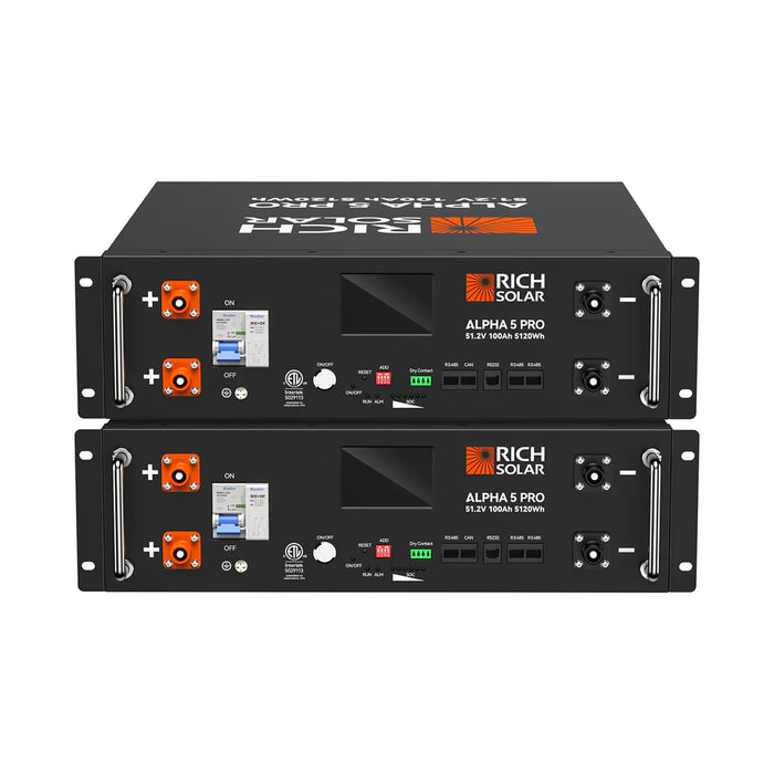 ALPHA 5 PRO | 51.2V 100Ah LiFePO4 Battery | Premium 48V Server Rack Lithium Battery for Residential, Commercial, RVs, Off-Grid | 7,000 Lifetime Cycles | 10 Year Warranty | UL1973, UL9540A Certified | BACKORDER