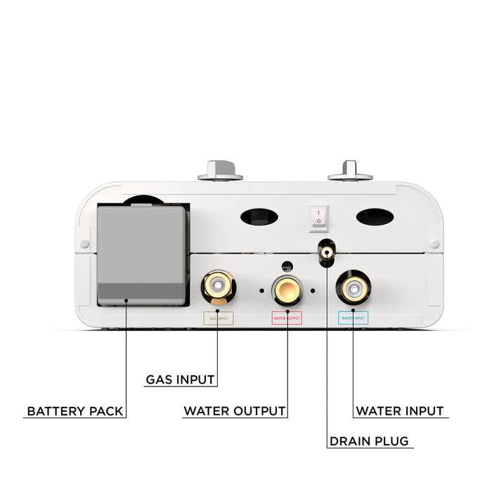 Eccotemp 5L Portable Outdoor Tankless Water Heater w/ EccoFlo Diaphragm 12V Pump and Strainer