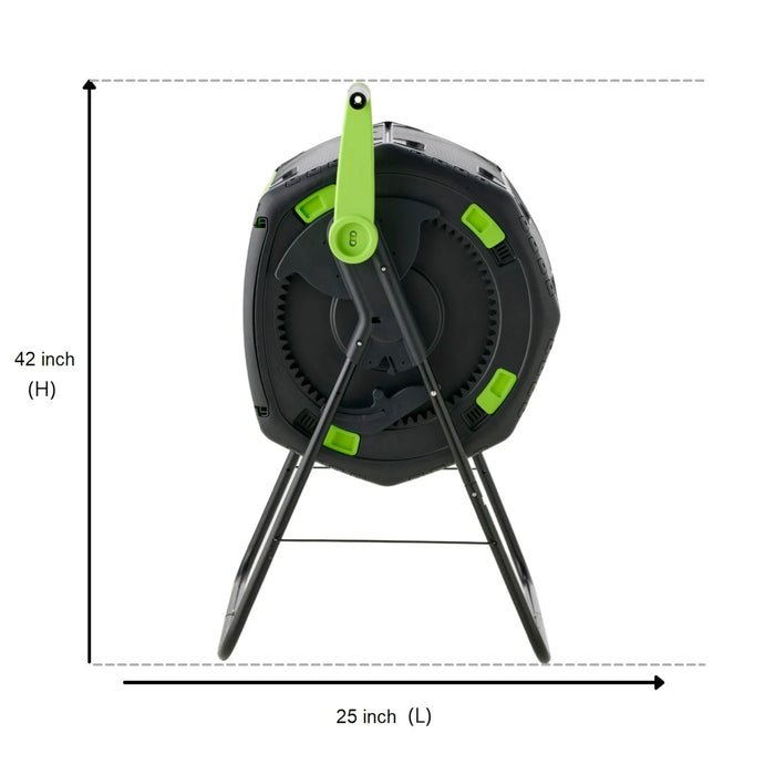 MAZE 48 Gallon Geared Two Compartment Compost Tumbler