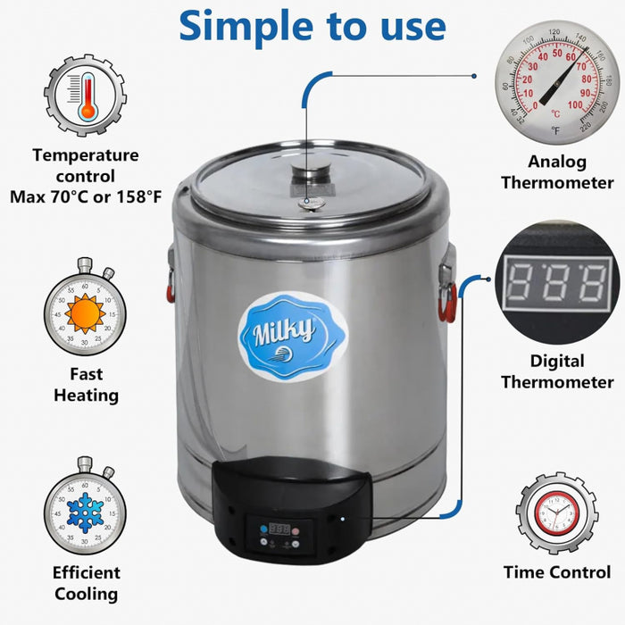 Milky Milk Pasteurizer and yogurt machine FJ30 (115V)