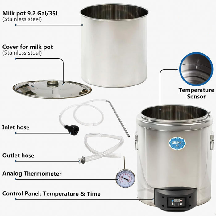 Milky Milk Pasteurizer and yogurt machine FJ30 (115V)